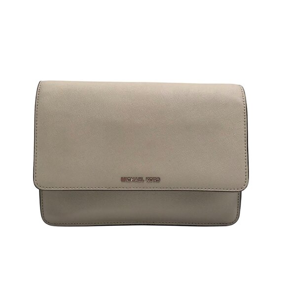Michael Kors Gray Saffiano Leather Daniela Large Crossbody - Picture 1 of 10